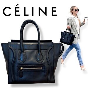 ✨Céline Black Leather Luggage Tote | Work Ready Classic ✨